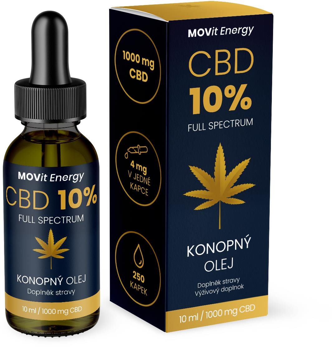 MOVit Energy CBD 10% Full Spectrum konopný olej 10ml
