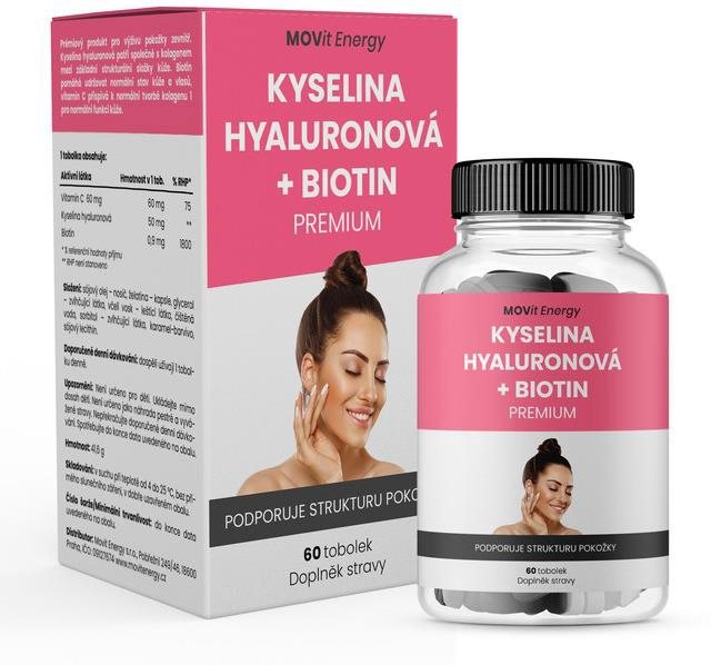 MOVit Energy Kyselina hyaluronová + Biotin Premium, 60 tobolek