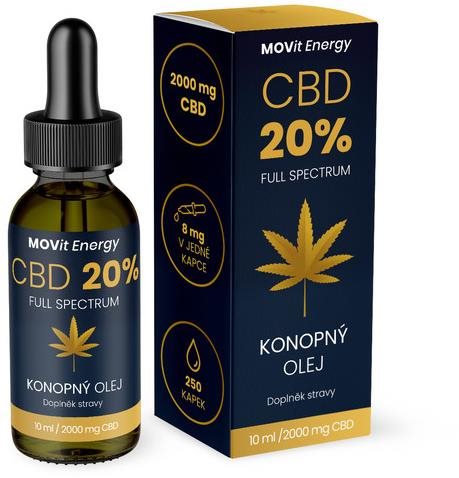 MOVit Energy CBD 20% Full Spectrum konopný olej 10 ml