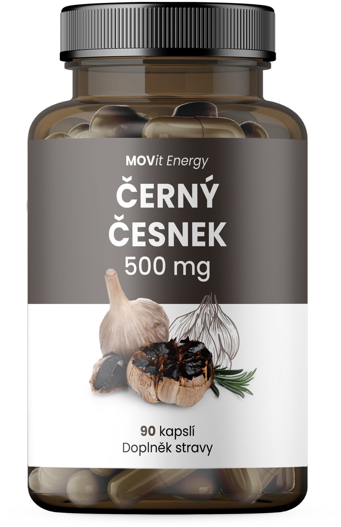 MOVit Energy Černý Česnek 500 mg, 90 kapslí