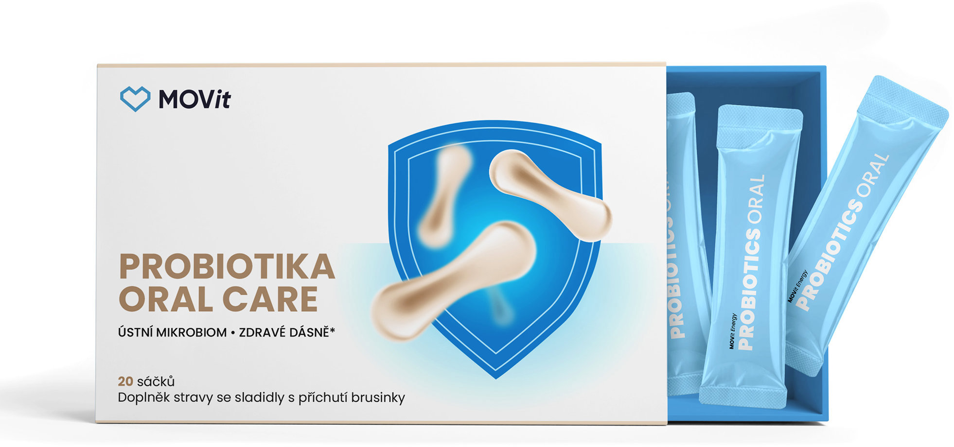 MOVit Energy Probiotika Oral Care, 20 sáčků
