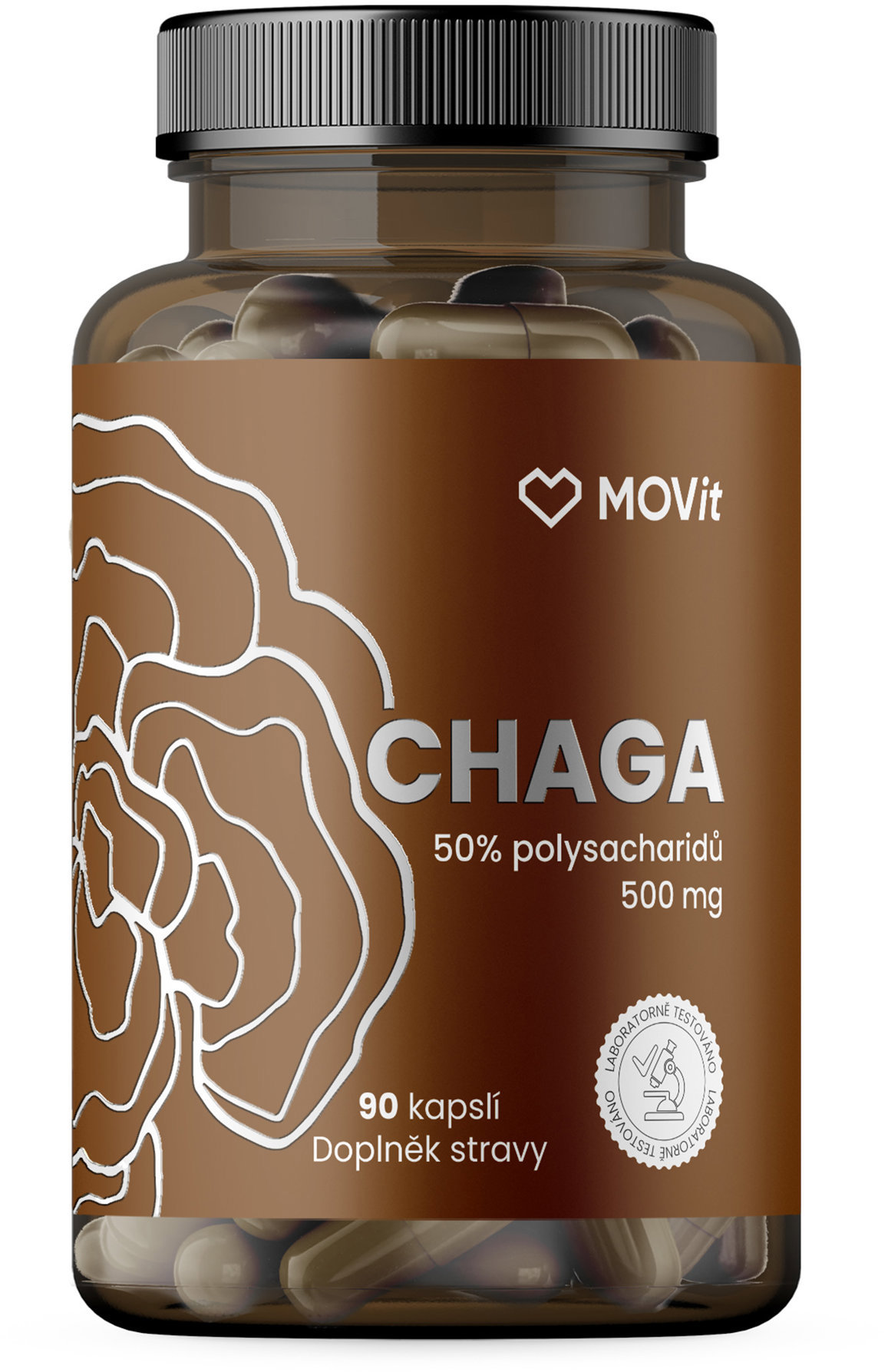 Movit Energy Chaga 50% polysacharidů 500 mg, 90 kapslí