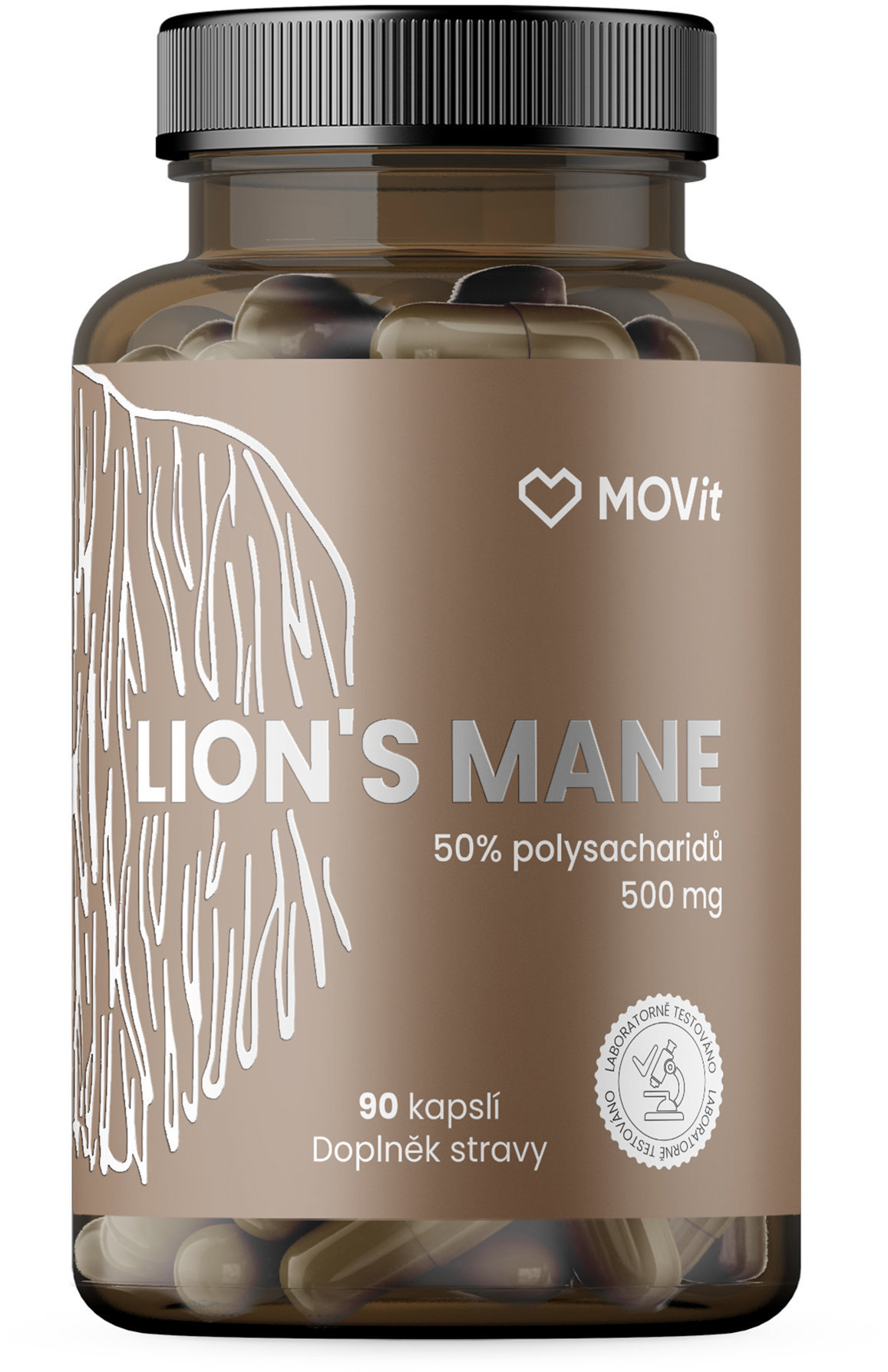 Movit Energy Hericium - Lion's mane 50% polysacharidů 500 mg, 90 kapslí