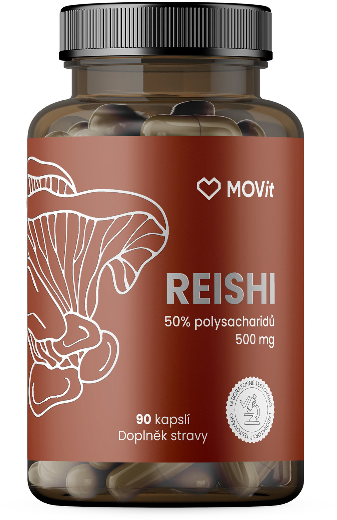 Movit Energy Reishi 50% polysacharidů 500 mg, 90 kapslí