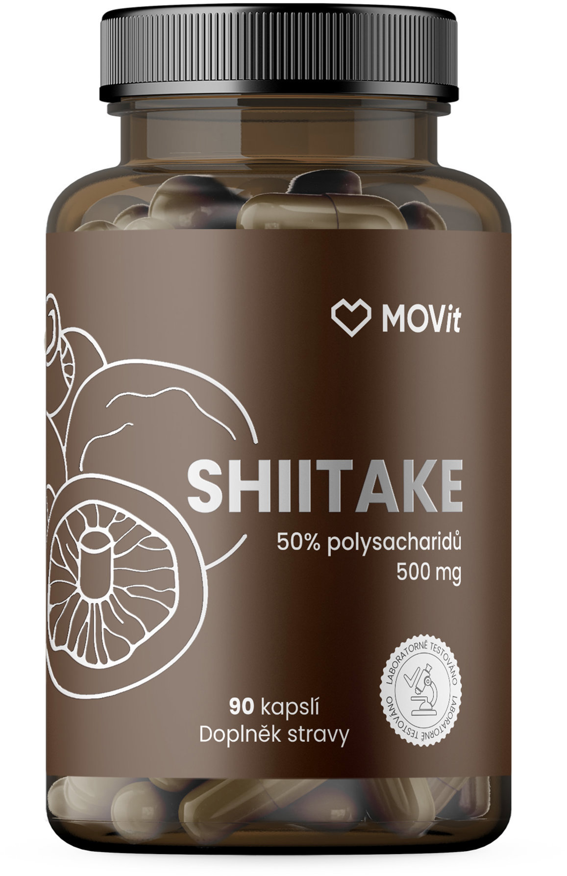 Movit Energy Shiitake 50% polysacharidů 500 mg, 90 kapslí