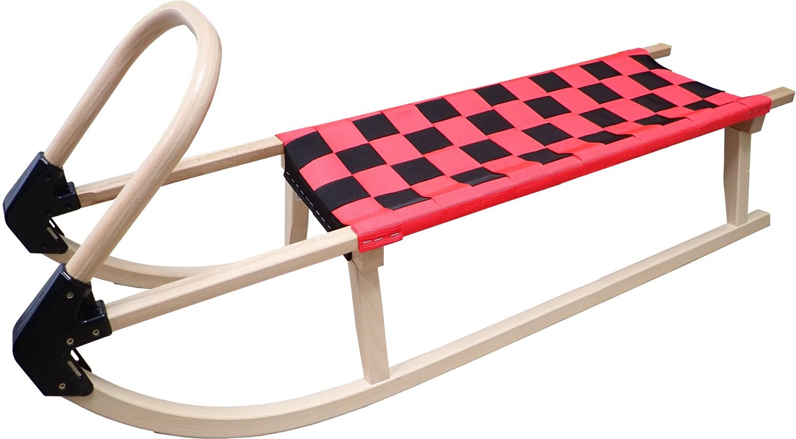 Acra Sáně celodřevěné s popruhy 110 cm červené