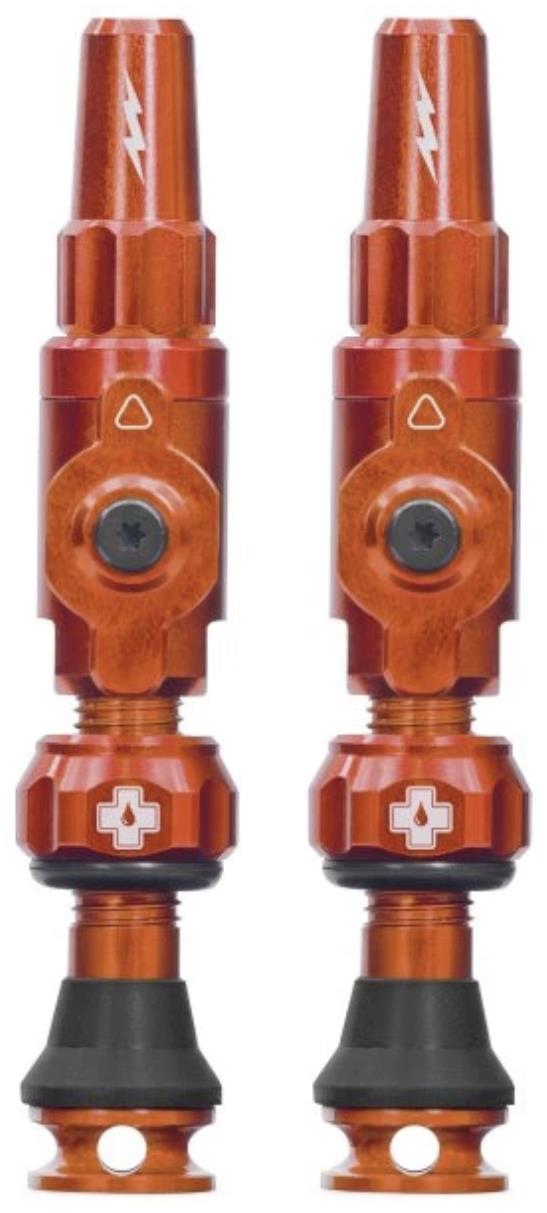 Muc-Off Big Bore Lite Tubeless Valves Orange Small - Inovativní bezdušové ventilky