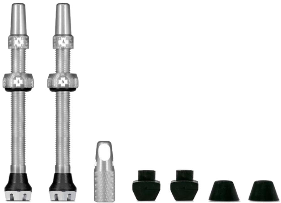 Muc-Off Tubeless Presta Valve Kit V2 60 mm Stříbrná