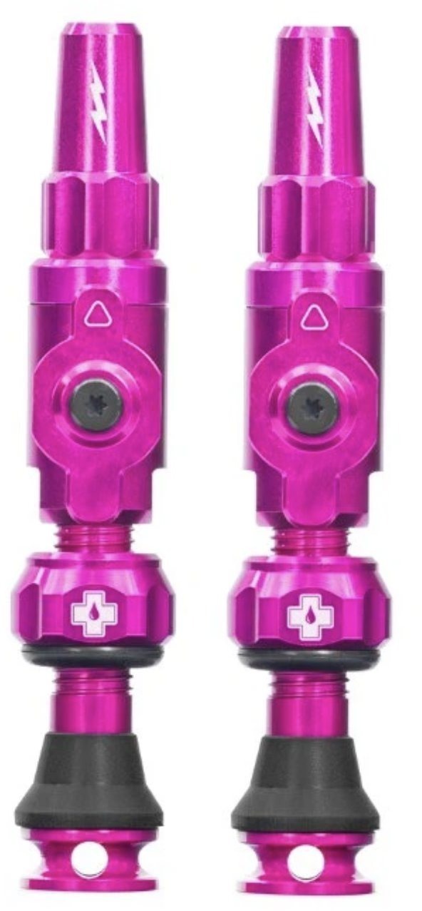 Big Bore Lite Tubeless Valves Pink Small