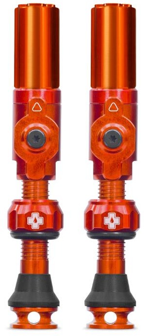 Big Bore Hybrid Tubeless Valves Orange Medium