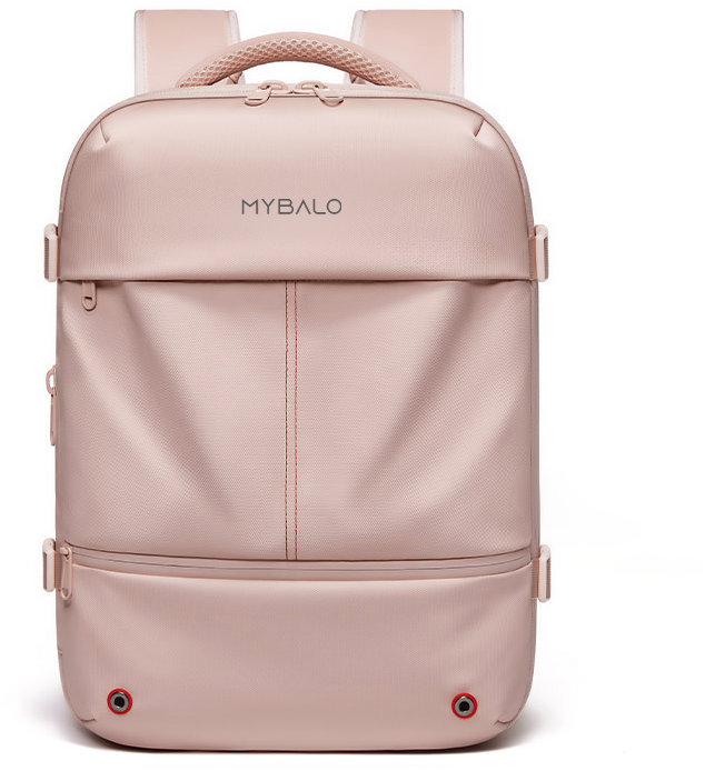 MYBALO Vacuo FLY kompresní cestovní batoh underseat pro Ryanair, růžový
