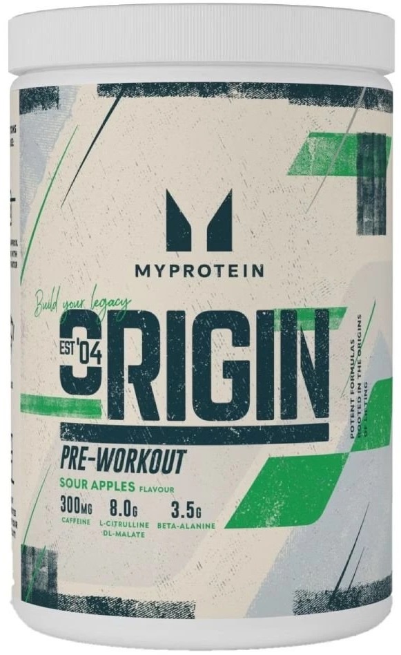 MyProtein Origin Pre-Workout, 600 g Kyselé jablko