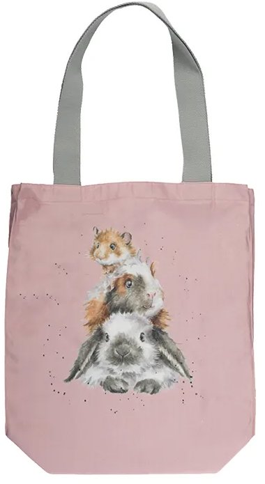 Wrendale Designs Pevná plátěná taška Morče a králík