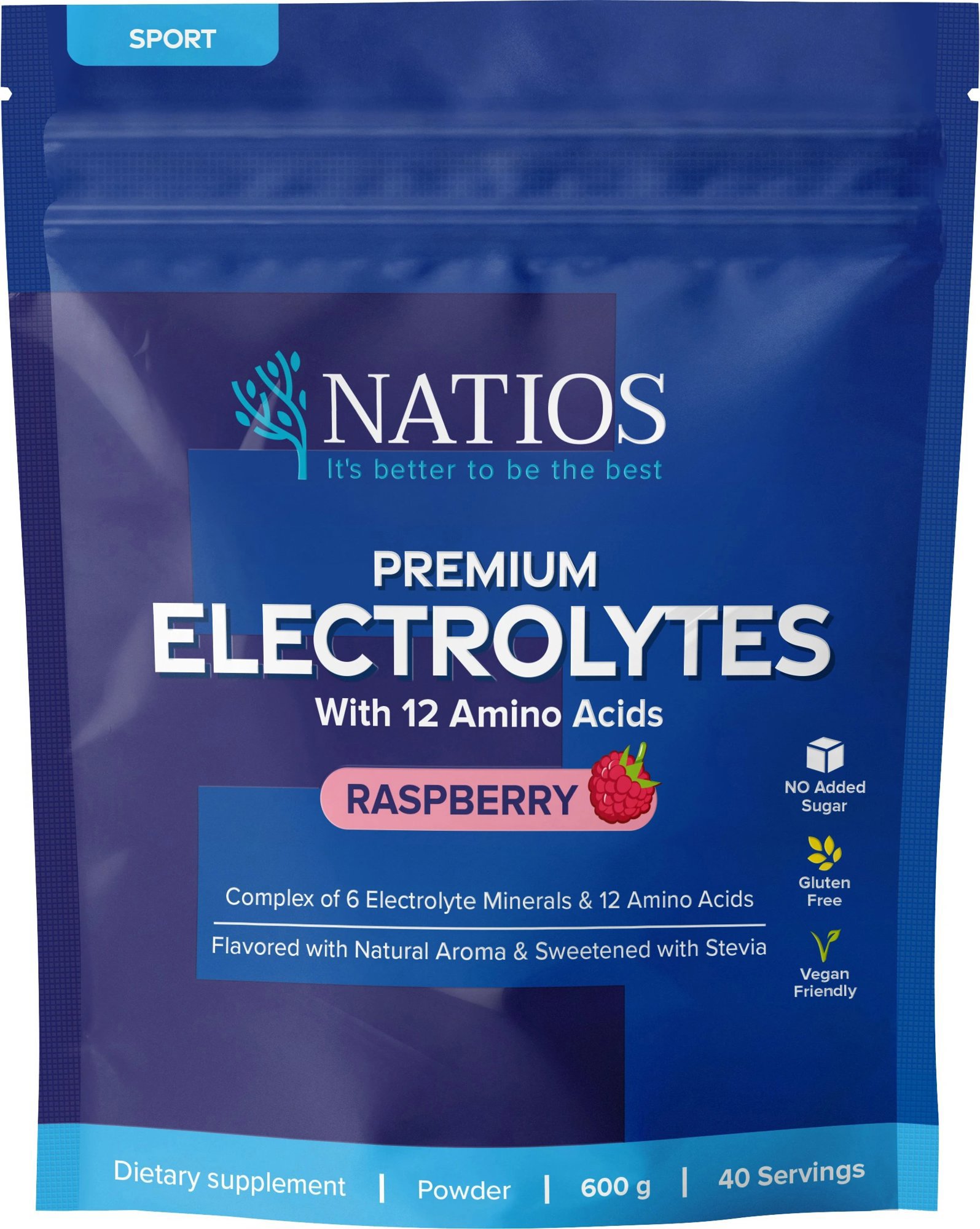 NATIOS Electrolyte Complex 600 g - malina