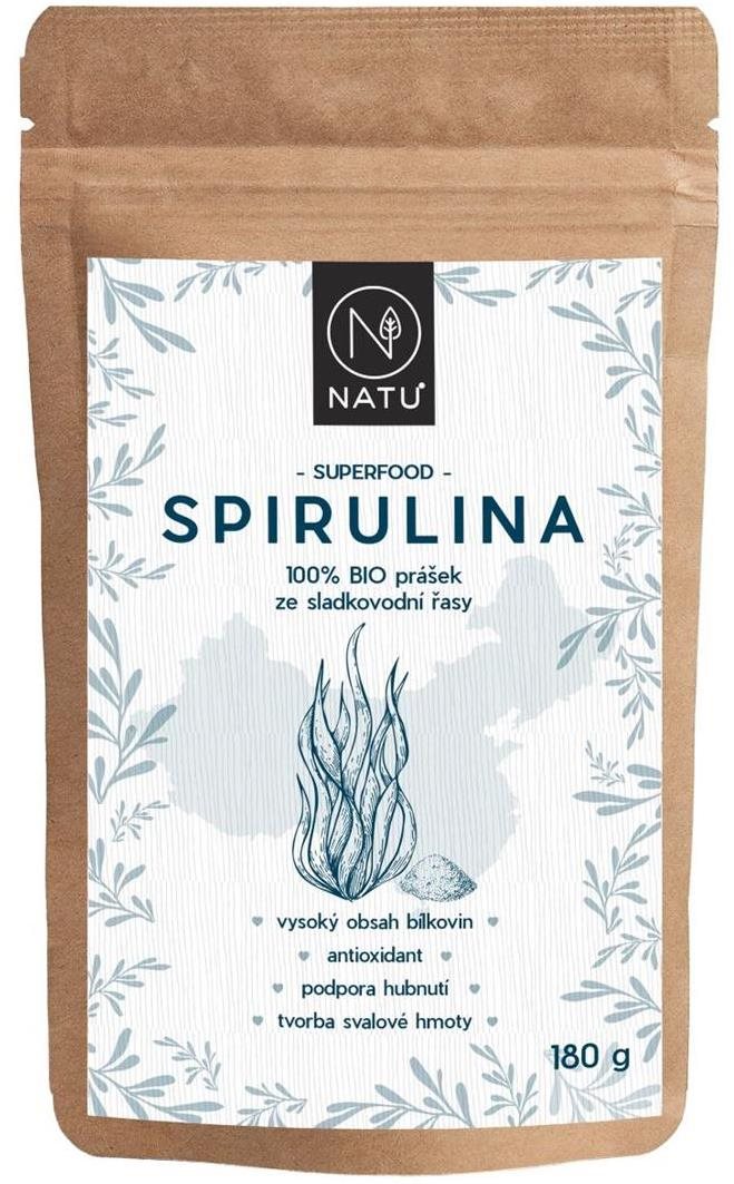 NATU Spirulina BIO prášek 180 g