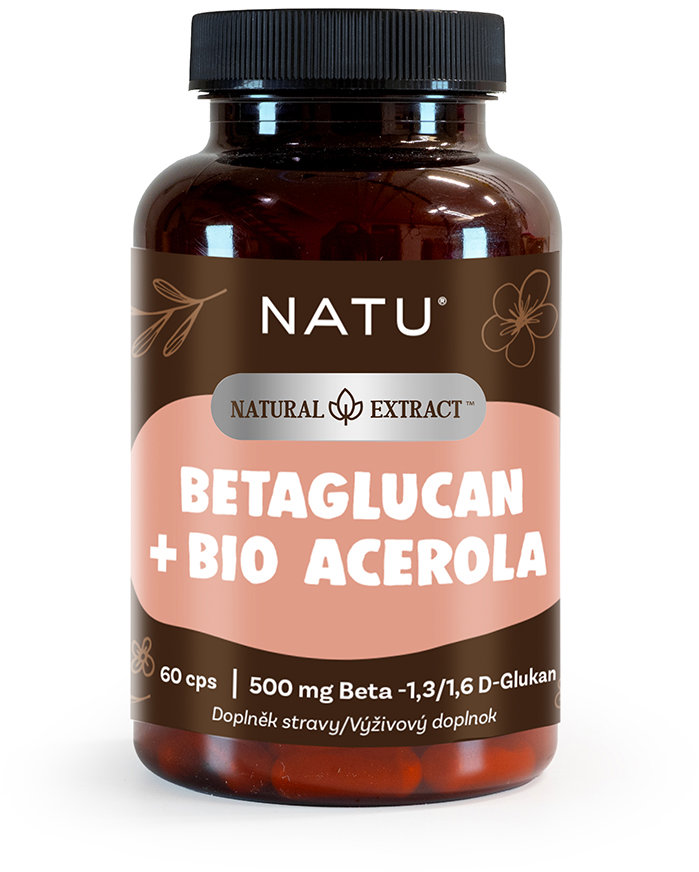 NATU BetaGlukan 500 mg s BIO acerolou 60 kapslí