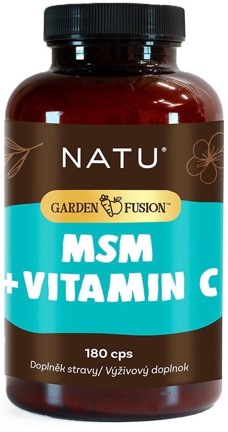 NATU Garden Fusion MSM 1500 mg s vitaminem C 180 kapslí