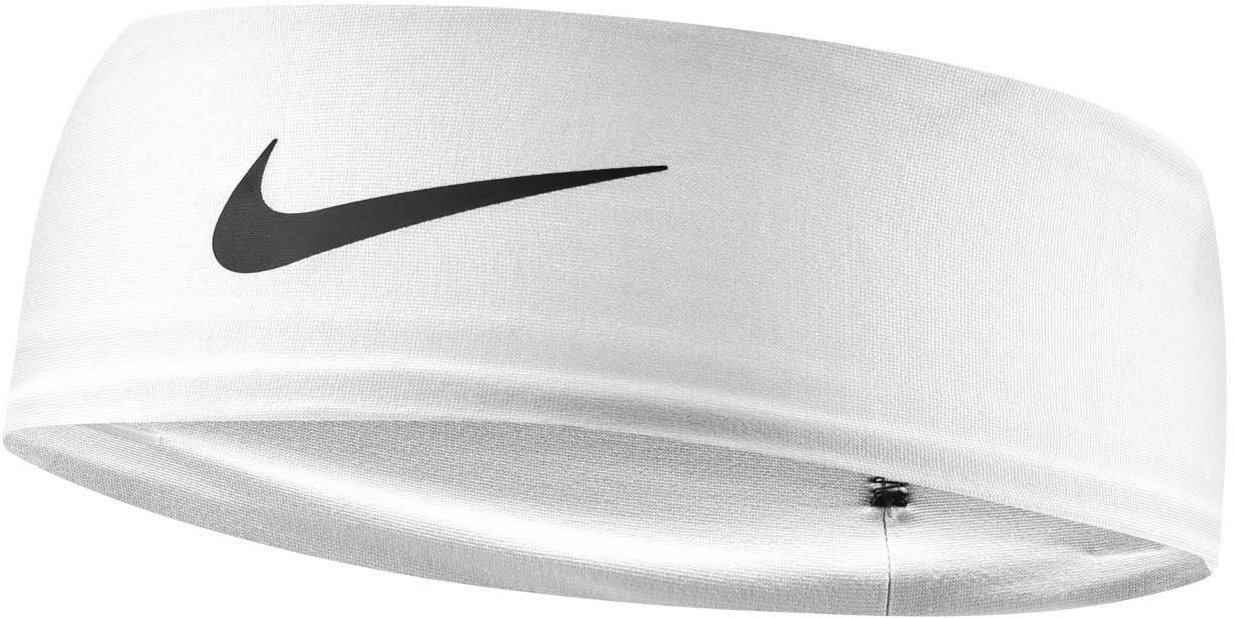 Nike Dri-Fit Fury Classic Headband bílá/černá/bílá