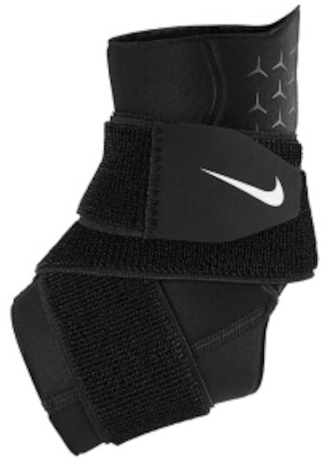 Nike Kompresní ortéza na kotník s popruhy – černo-bílá, velikost MD