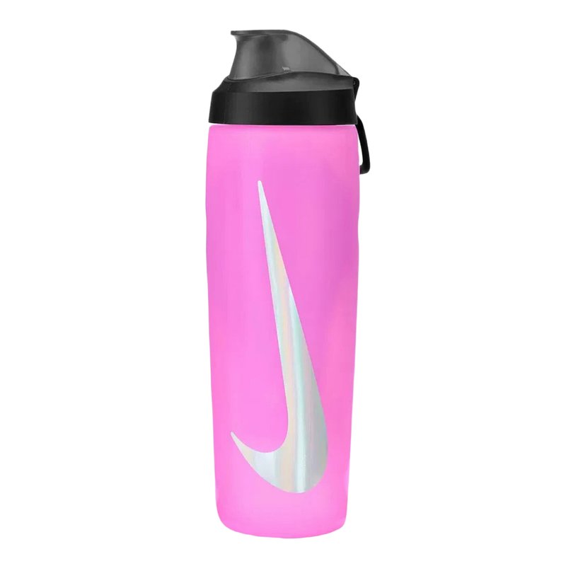 Fľaša NIKE REFUEL BOTTLE LOCKING LID PINK SPELL BLACK SILVER IRIDESCENT