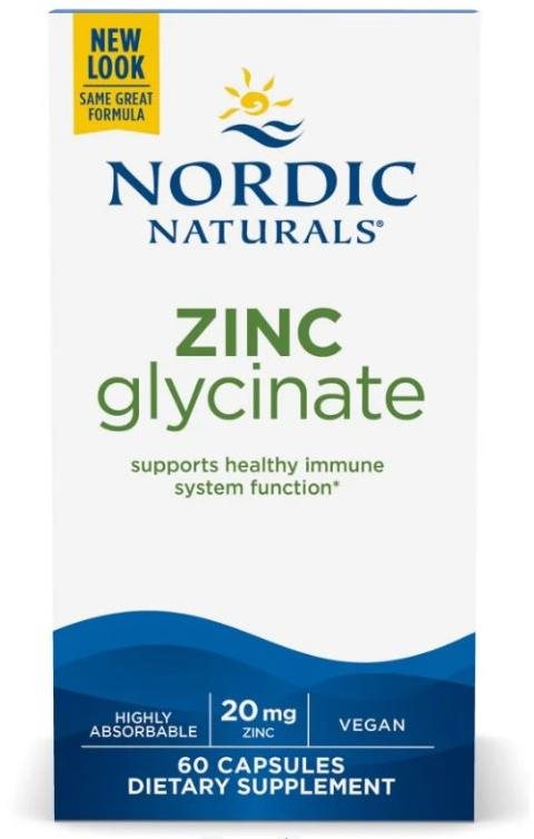 Nordic Naturals Glycinát zinečnatý, 60 kapslí