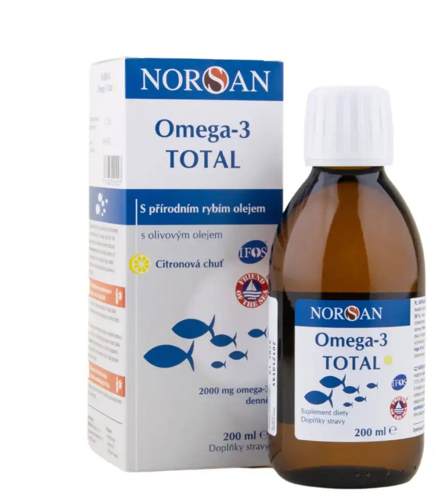Norsan Omega-3 Total olej 200 ml, citron