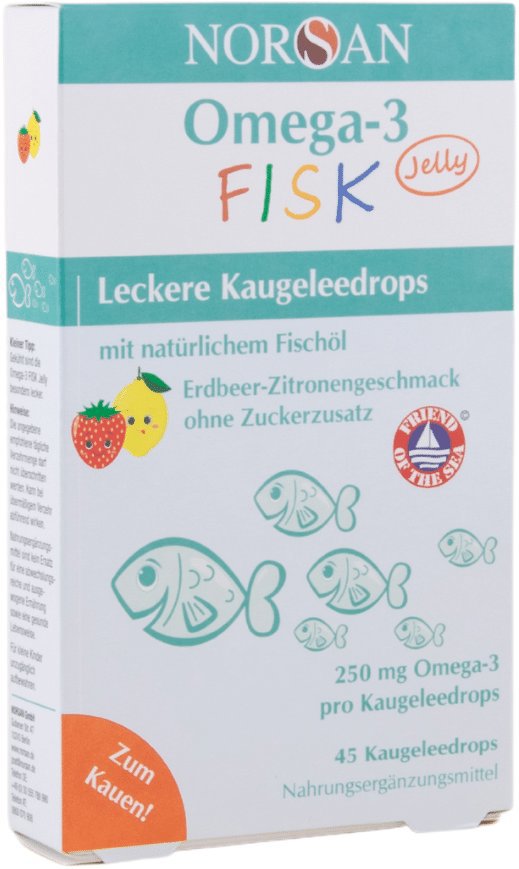Norsan Omega-3 Fisk 45 žvýkacích bonbonů
