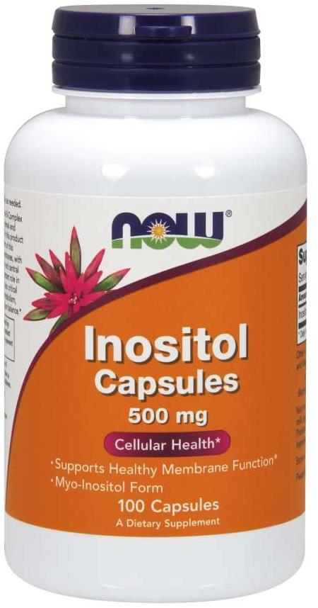 NOW FOODS Inositol, 500 mg, 100 rostlinných kapslí