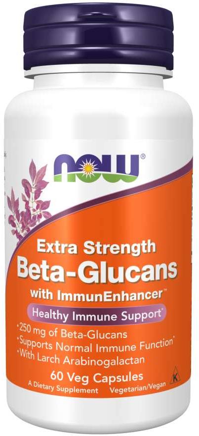 NOW Beta glukany s ImmunEnhancer ™, Extra Strength