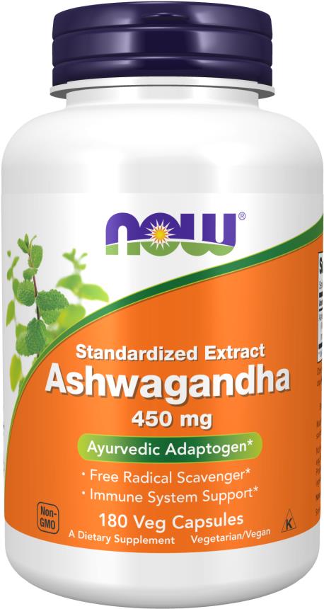 NOW Ashwagandha (Vitánie snodárná) extrakt, 450 mg