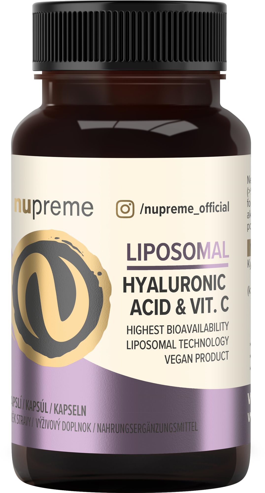 Nupreme Liposomal Kyselina Hyaluronová + Vitamín C 30 kapslí