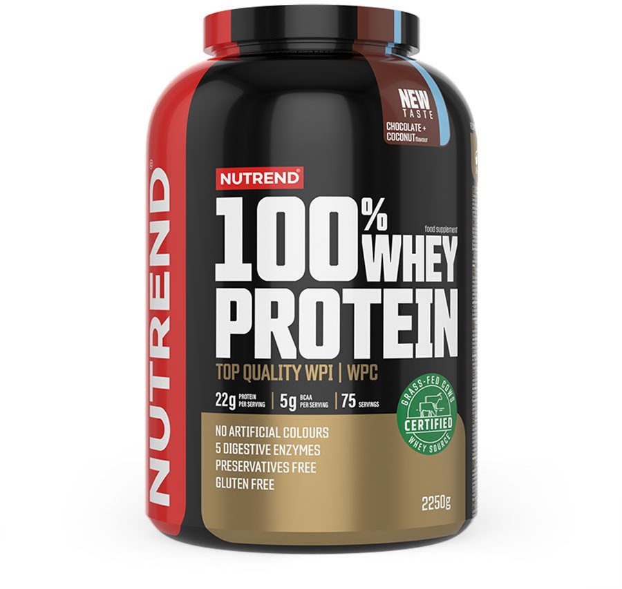 Nutrend 100% Whey Protein 2250 g, čokoláda + kokos