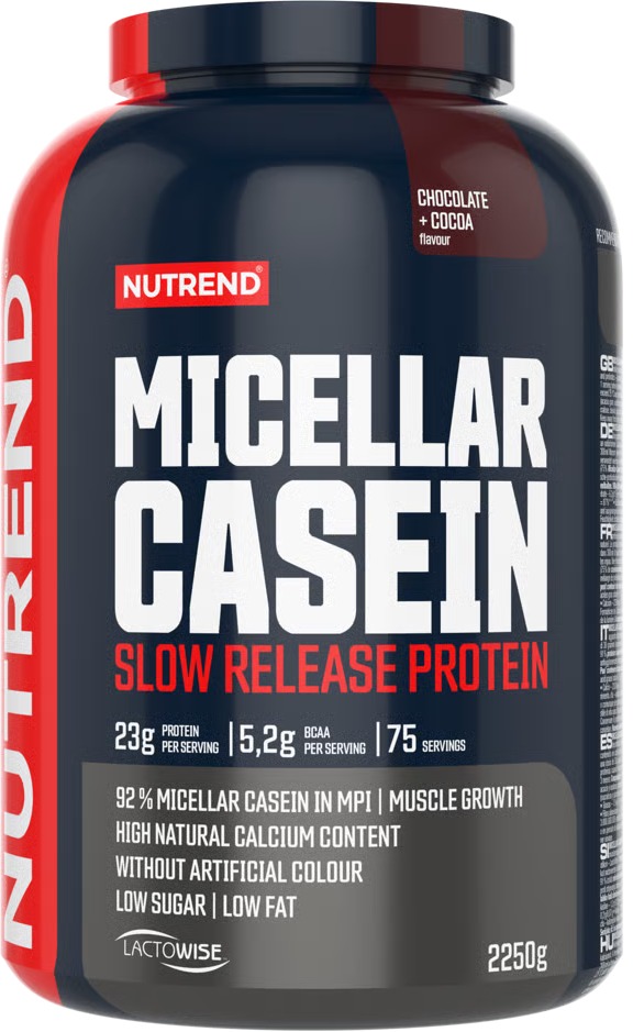 Nutrend Micellar Casein, 2250 g, čokoláda+kakao