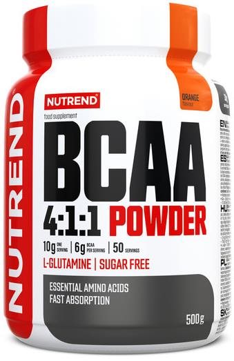 Nutrend BCAA 4:1:1 POWDER, 500 g, pomeranč