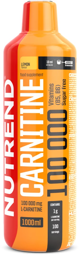 Karnitin Nutrend Carnitine 100000 - 1000 ml citrón