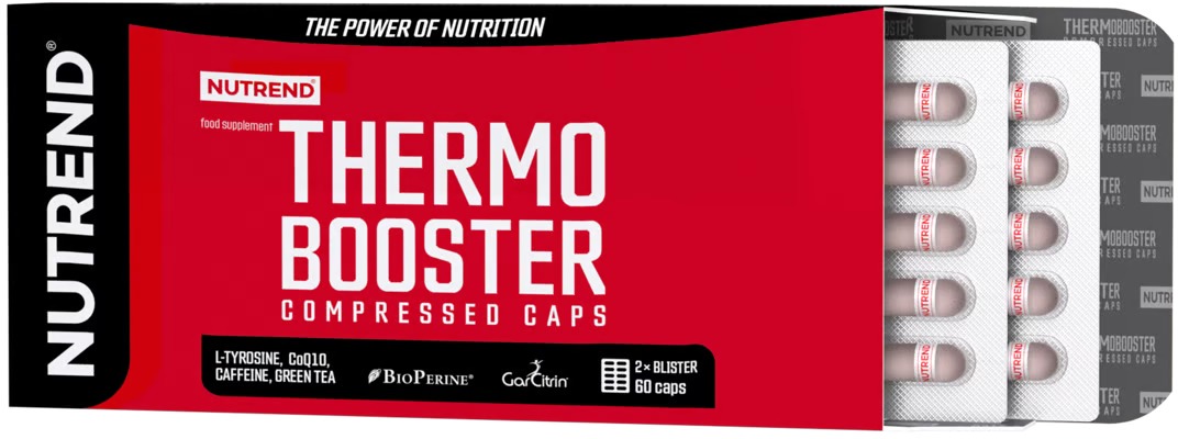 NUTREND Podpora diety a hubnutí THERMOBOOSTER COMPRESSED CAPS, 60 kapslí