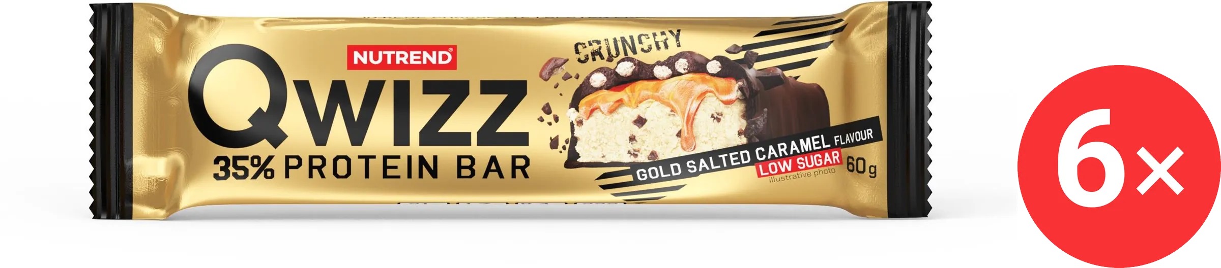 Nutrend QWIZZ Protein Bar, 6 x 60 g, slaný karamel