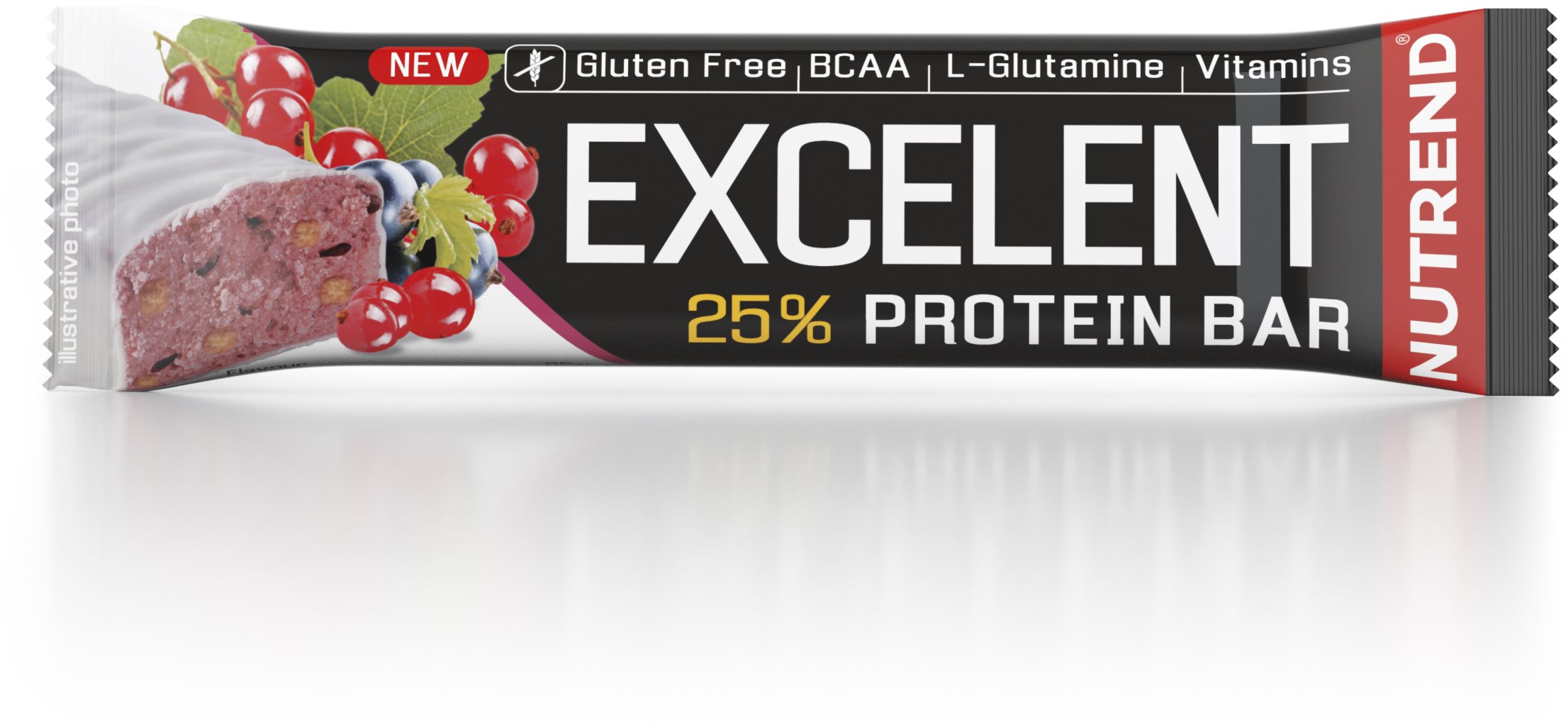 Nutrend EXCELENT 85 G ČERNÝ RYBÍZ Proteinová tyčinka, , velikost 85 G