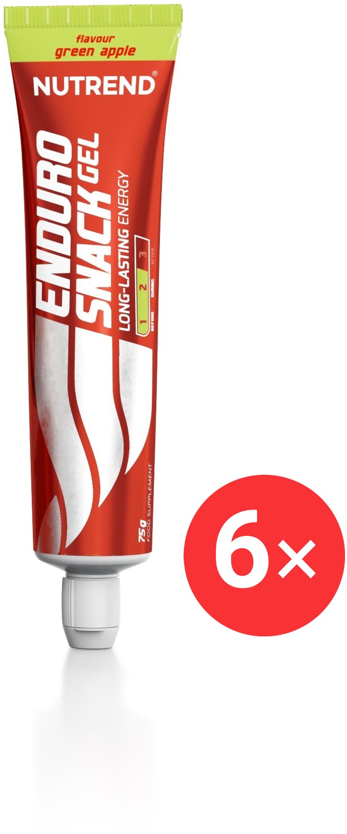 Nutrend Endurosnack, 6 x 75 g, zelené jablko