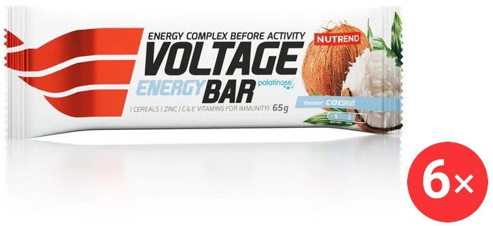Nutrend Voltage Energy Cake, 6 x 65 g, kokos
