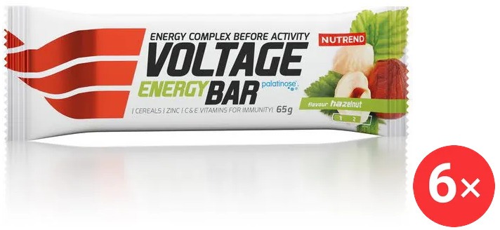 Nutrend Voltage Energy Cake, 6 x 65 g, lískový oříšek