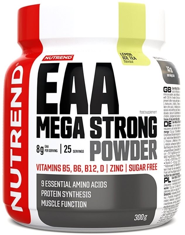 Nutrend EAA MEGA STRONG POWDER, 300 g, ledový čaj citron