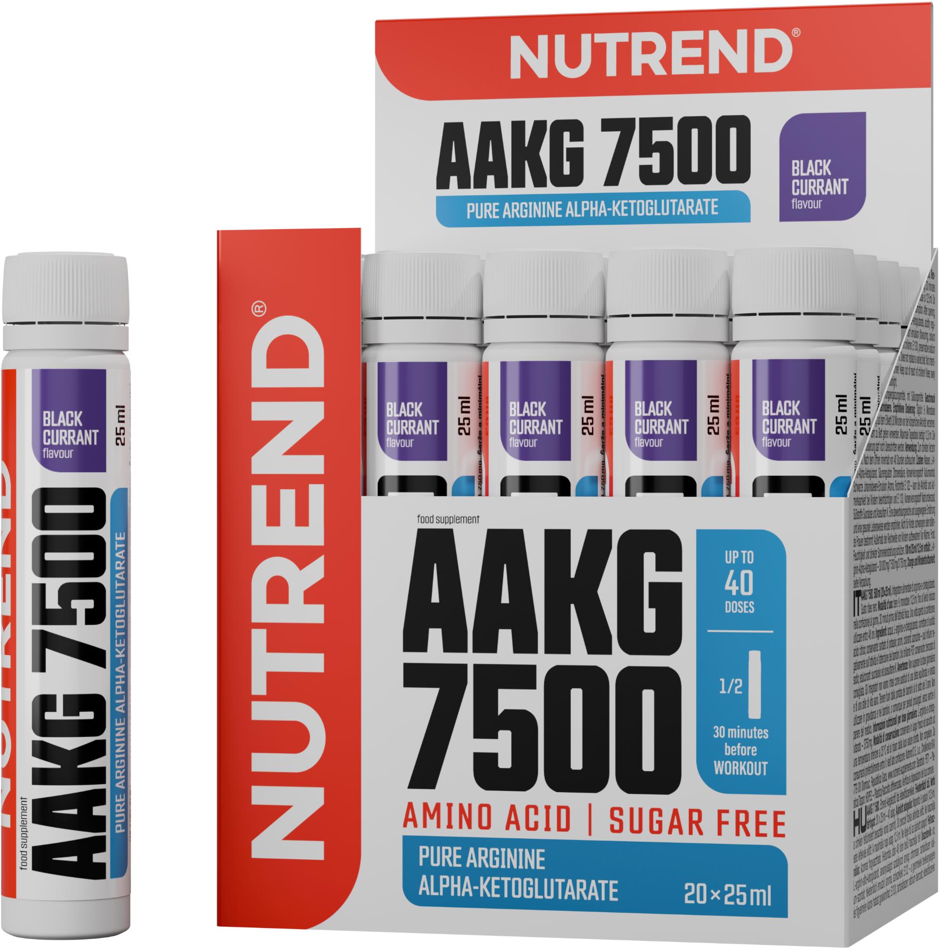 Nutrend AAKG 7500 20 × 25 ml, černý rybíz