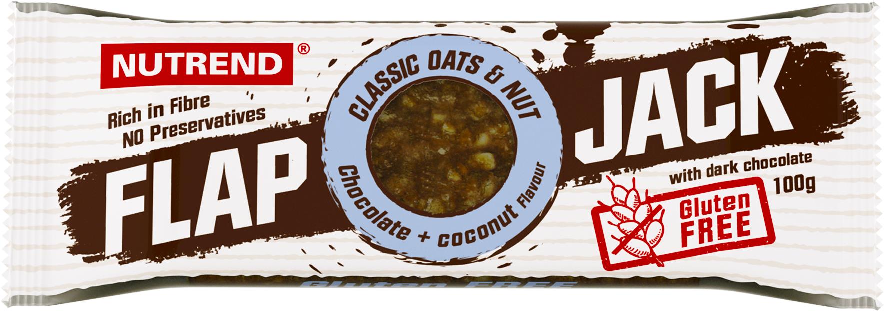 Nutrend Flapjack Gluten Free 100 g, čokoláda + kokos s hořkou čokoládou