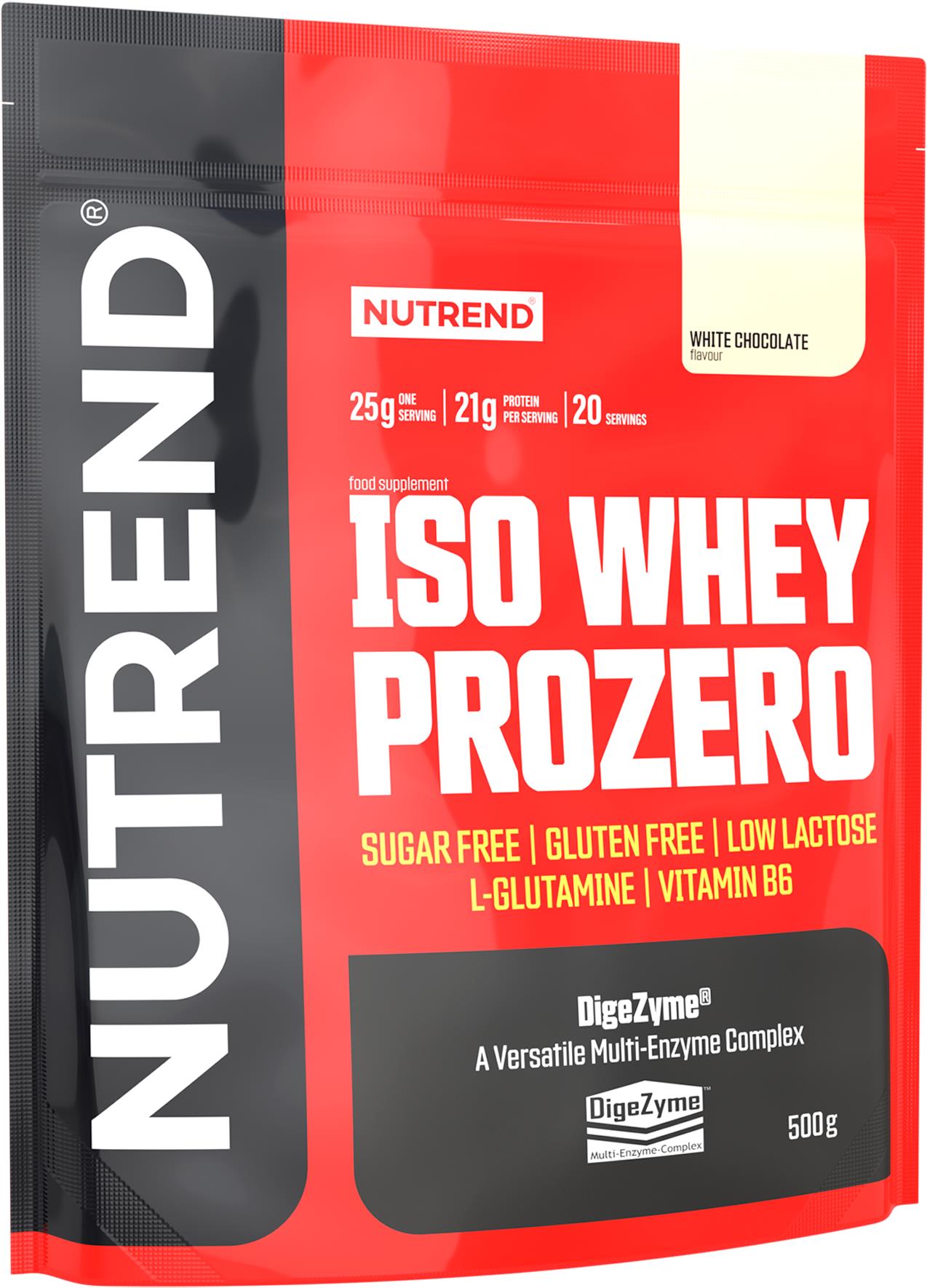 Nutrend ISO Whey Prozero 500 g, bílá čokoláda