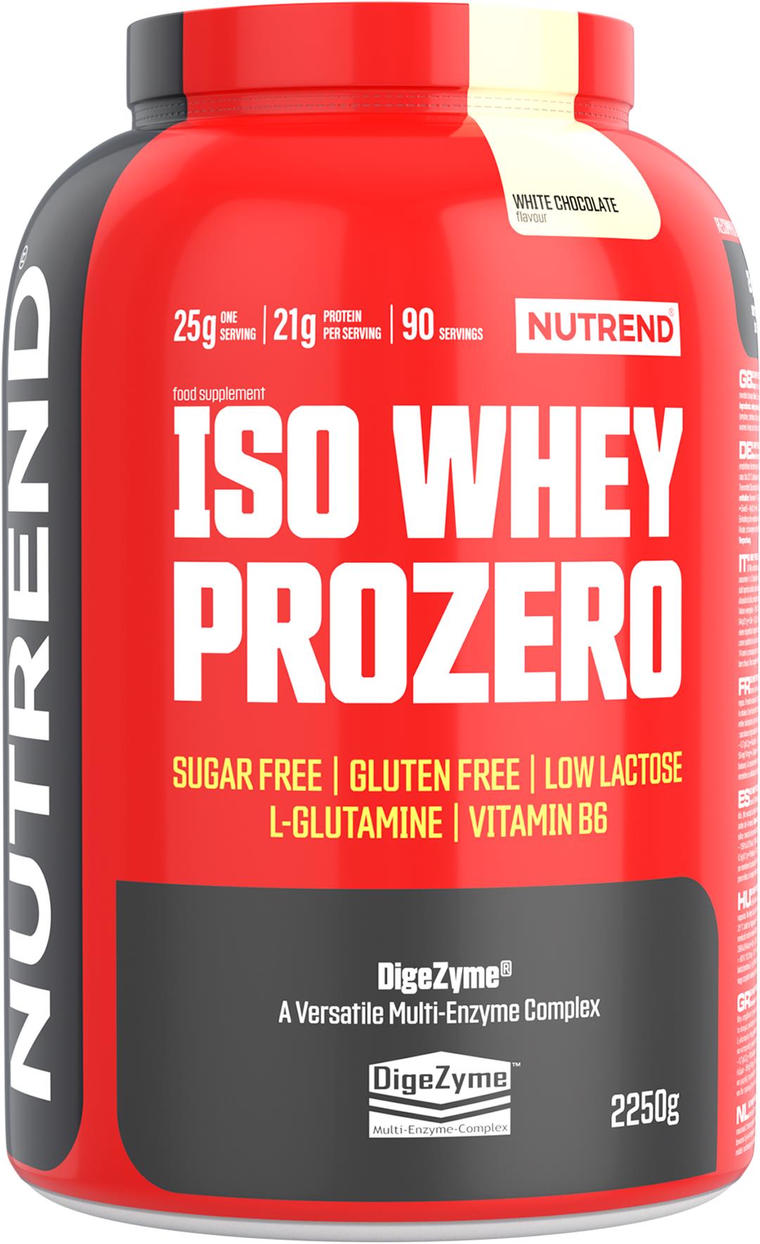 Nutrend ISO Whey Prozero 2250 g, bílá čokoláda