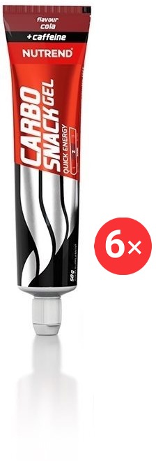 Nutrend Carbosnack With Caffeine tuba, 6 x 50g, cola