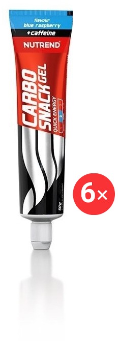 Nutrend Carbosnack With Caffeine tuba, 6 x 50g, modrá malina
