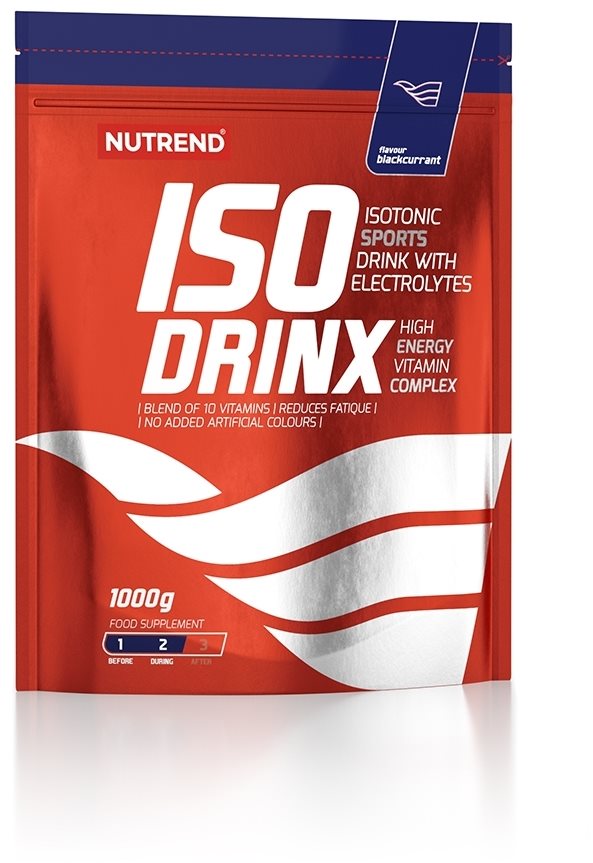 Iontový nápoj nutrend isodrinx, 1000g, černý rybíz