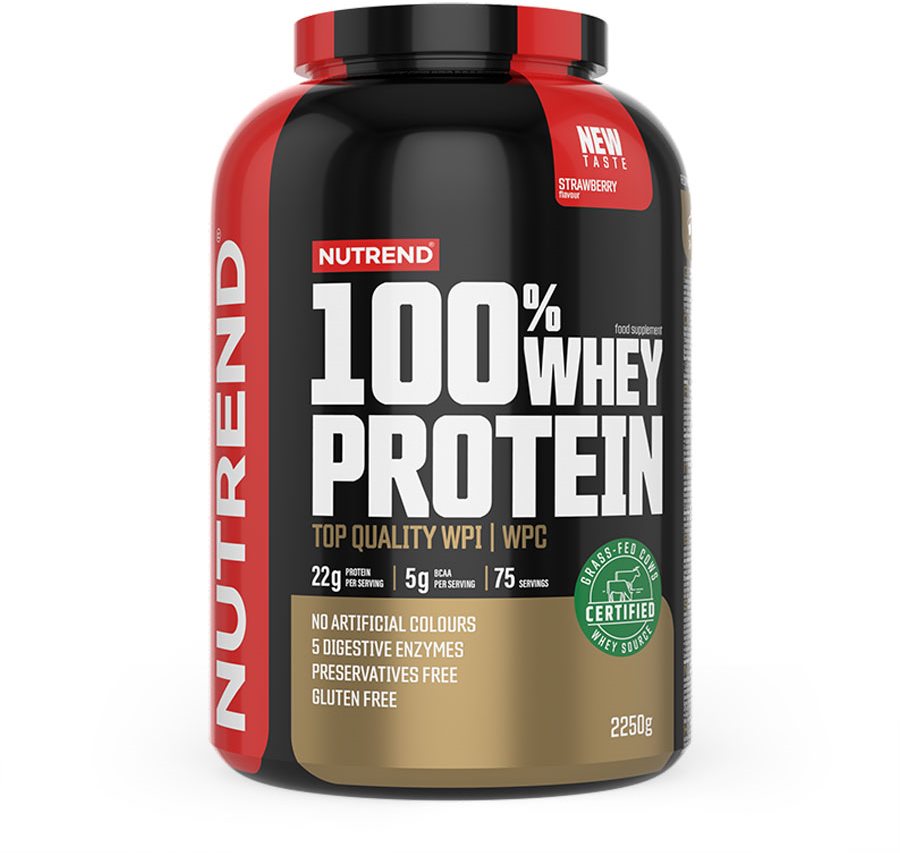Nutrend 100% Whey Protein 2250 g, jahoda